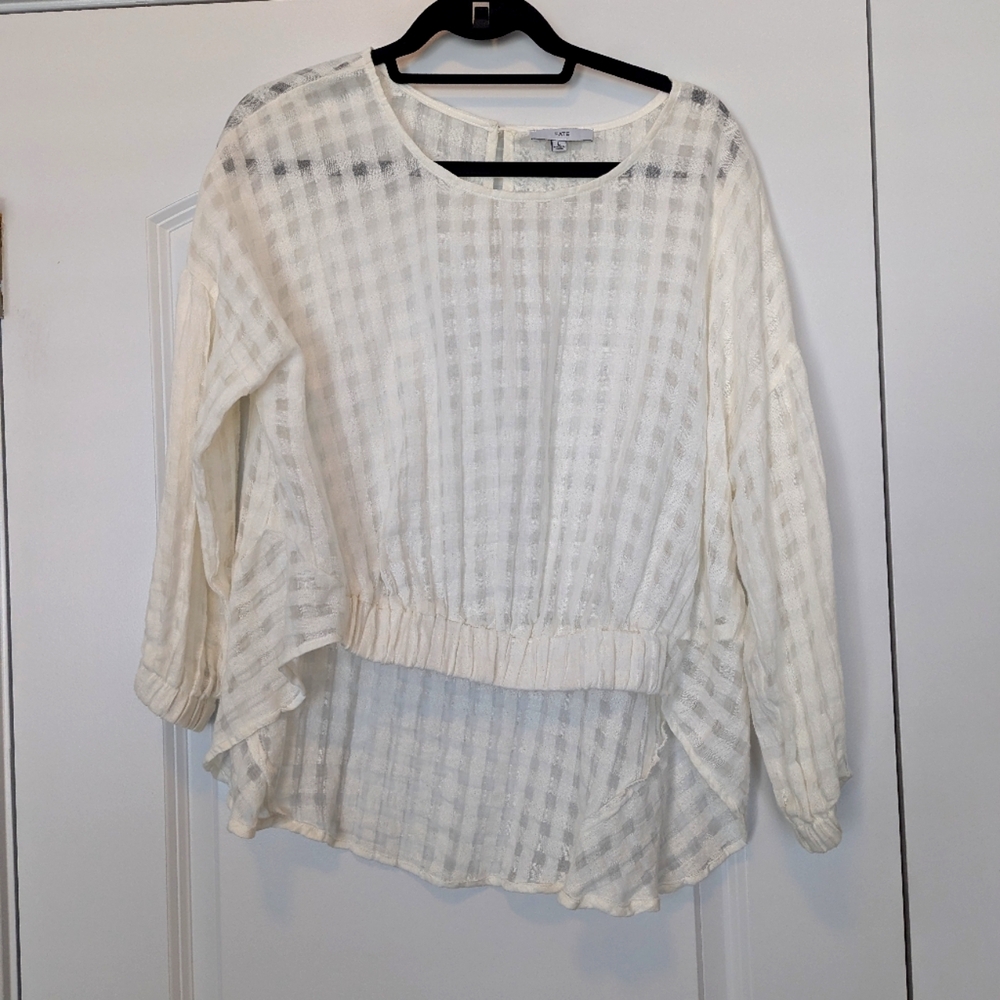 Fate Cream linen blouse